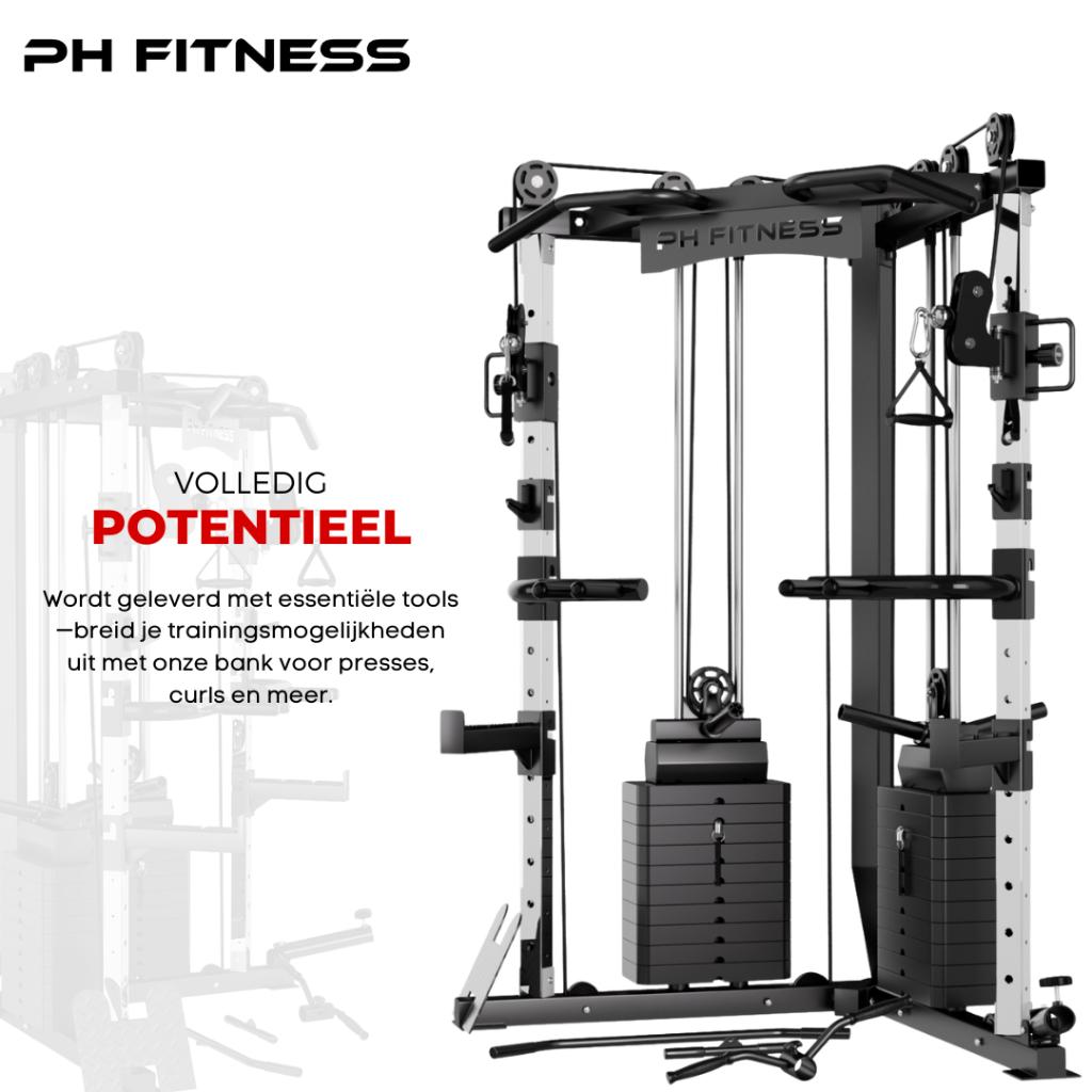 PH Fitness V-Frame Cable Crossover - 160KG Gewichtstapel, Ophalen of Verzenden, Nieuw, Benen