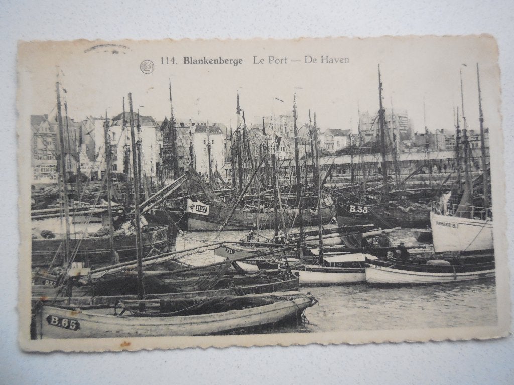 postkaart Blankenberge Haven, Verzamelen, Verzenden, 1940 tot 1960, Gelopen, West-Vlaanderen