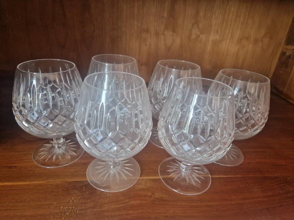 Crystal brandy glasses, Antiquités & Art, Enlèvement ou Envoi
