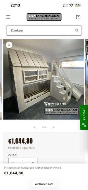 Stapelbed met glijbaan, Kinderen en Baby's, Ophalen, Zo goed als nieuw, Stapelbed