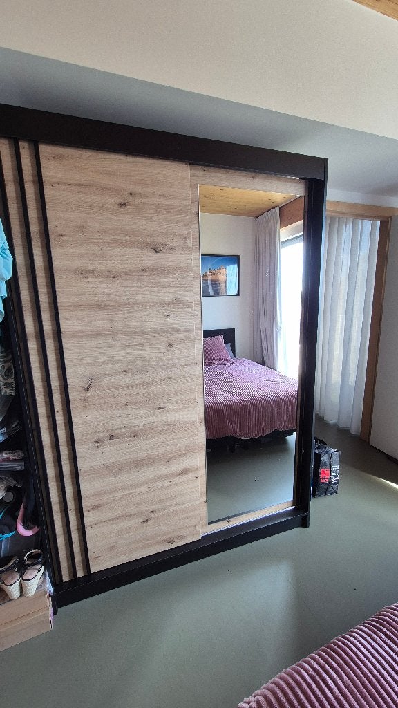 Kleerkast, Huis en Inrichting, Kasten | Kleerkasten, Ophalen, Met deur(en), Gebruikt, 100 tot 150 cm