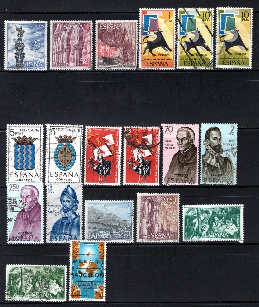 ESPAGNE Lot 1965 timbré, Envoi, Affranchi
