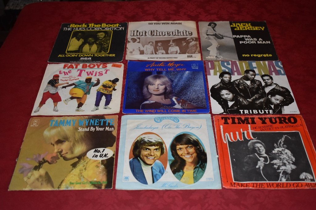 45t's genre soul, rock, pop, beat, r&b, rap, beat enz, CD & DVD, Vinyles | Dance & House, Enlèvement ou Envoi, 7 inch, Autres types