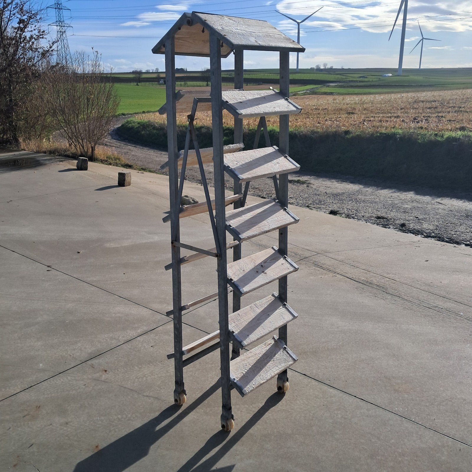 Industriële verzinkte trapladder, Doe-het-zelf en Bouw, Ophalen, Gebruikt, Overige typen, Minder dan 2 meter