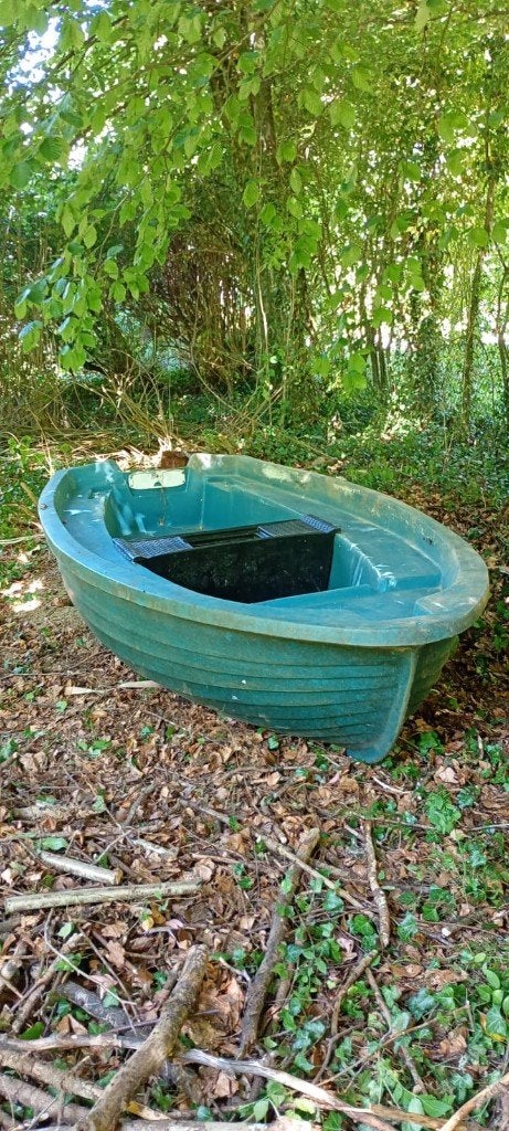 barque de peche, Enlèvement, 3 m, Utilisé, Polyester