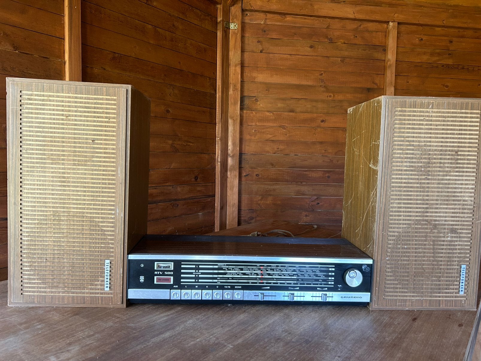 Grundig RTV 500 stereo receiver met Telefunken-luidsprekers, TV, Hi-fi & Vidéo, Enlèvement, Utilisé