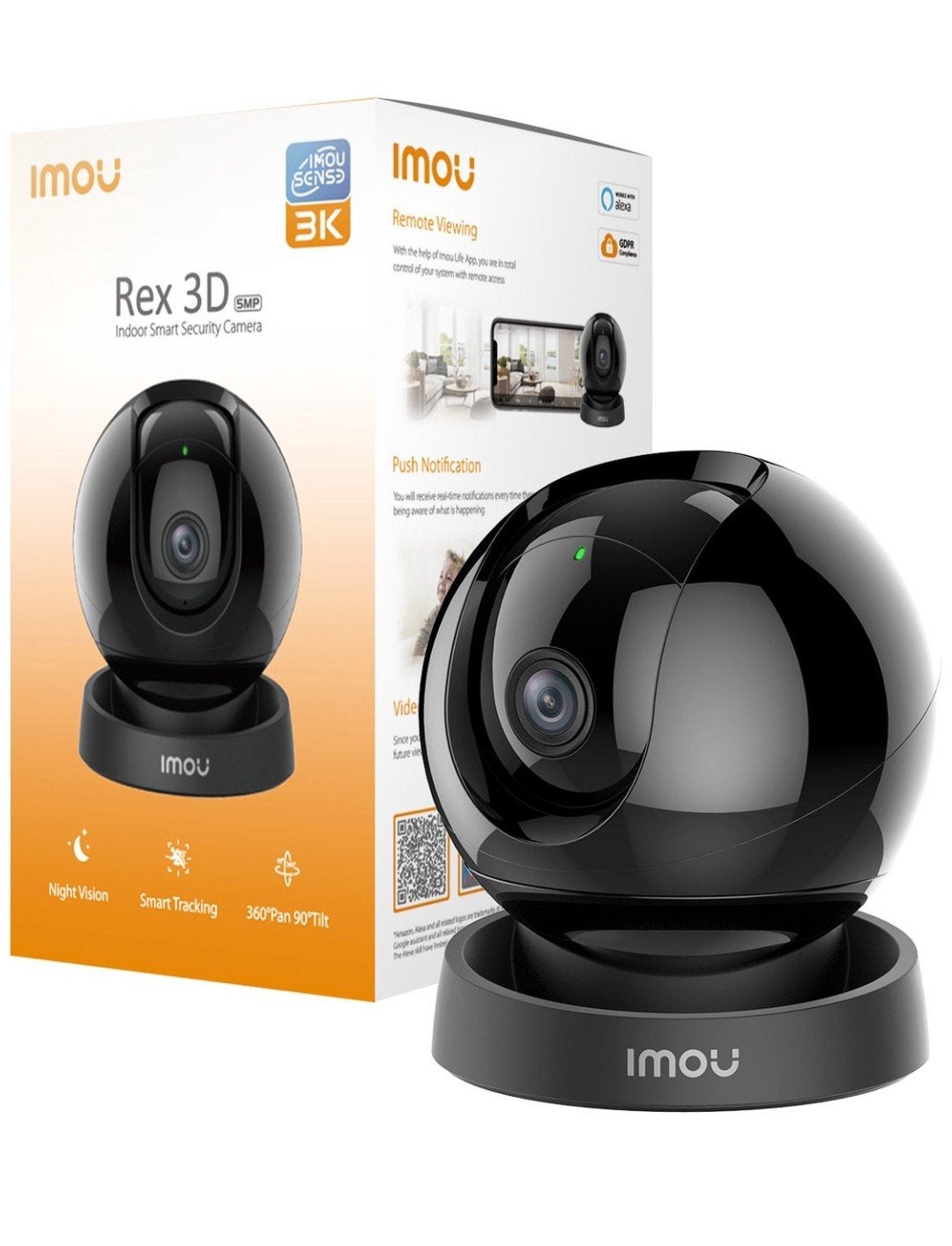 Imou Rex 3D PetCam- IP binnencamera- 3K resolutie – 360°, Computers en Software, Webcams, Ophalen, Nieuw, Fotofunctie, Imou