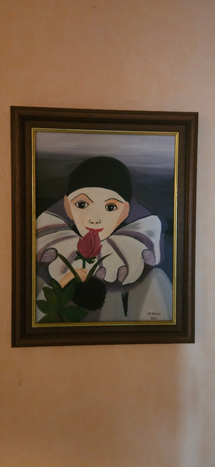 schilderij Pierrot, Antiek en Kunst, Ophalen