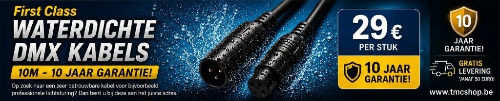Nieuwe First Class Waterdichte Dmx Kabels10m 10Jaar Garantie, Ophalen of Verzenden, Nieuw, Licht, Geluidgestuurd