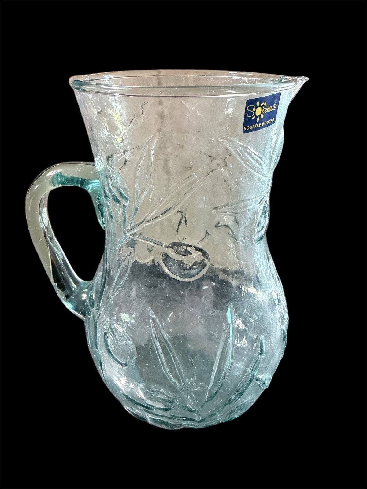 Grand Pichet / Broc en verre soufflé bouche SOLÉMIO, Enlèvement