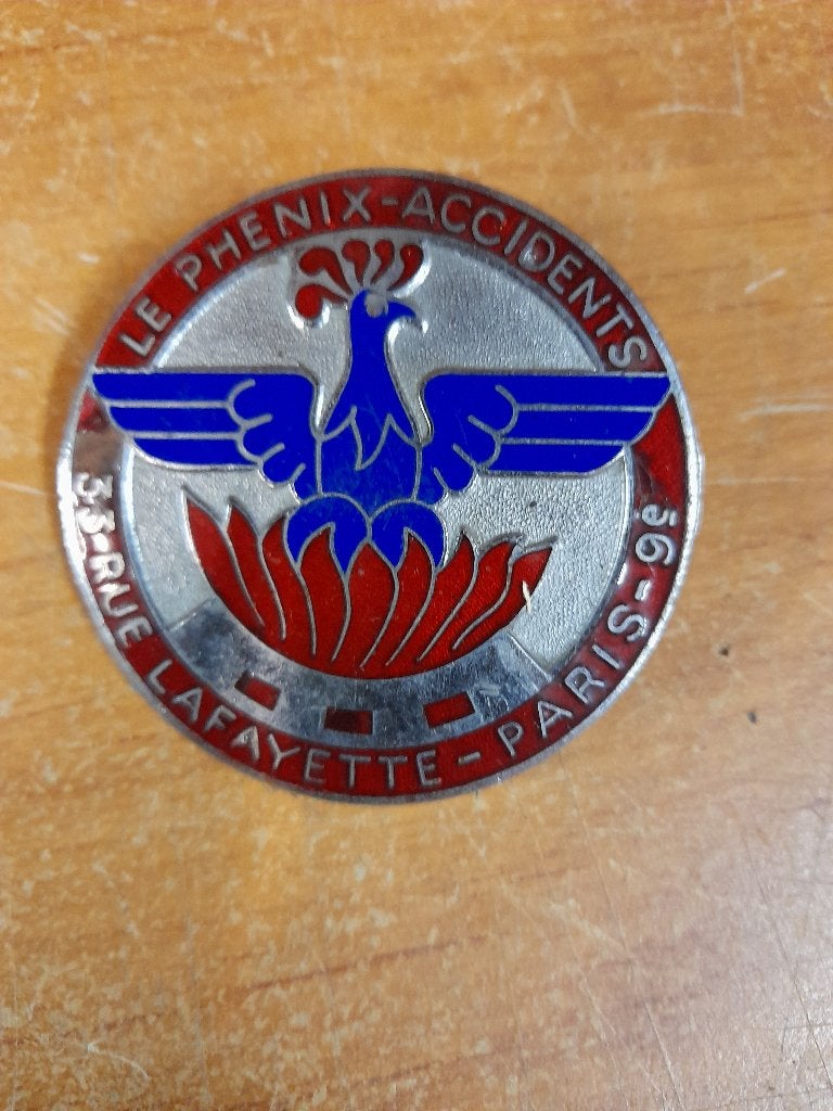 ancien insigne de voiture assurance le phenix 1930, Collections, Enlèvement ou Envoi, Utilisé, Autres types