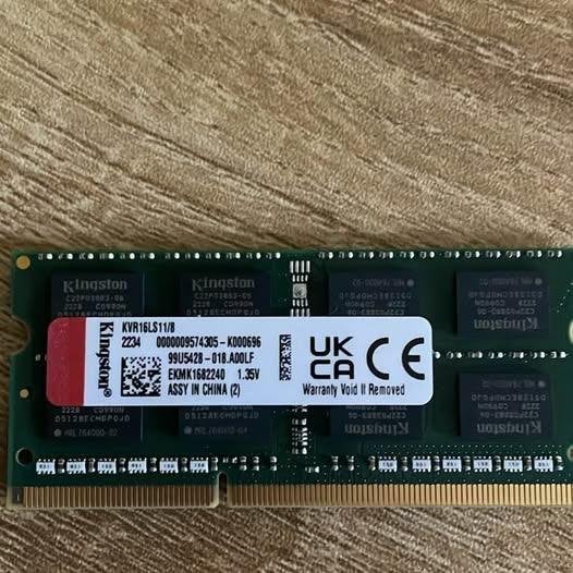 Kingston 8 Go DDR3L, Informatique & Logiciels, Mémoire RAM, 8 GB, DDR3, Comme neuf, Enlèvement