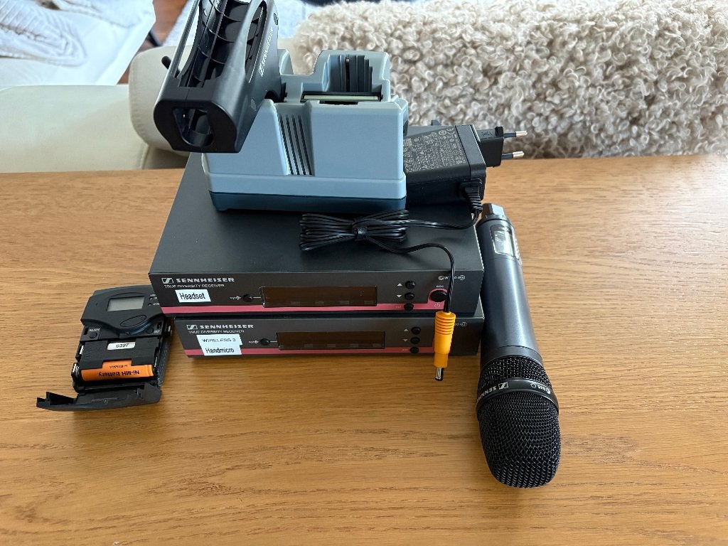 Sennheiser EW3 - set (dubbel), Muziek en Instrumenten, Microfoons, Ophalen of Verzenden, Zo goed als nieuw, Overige typen, Draadloos