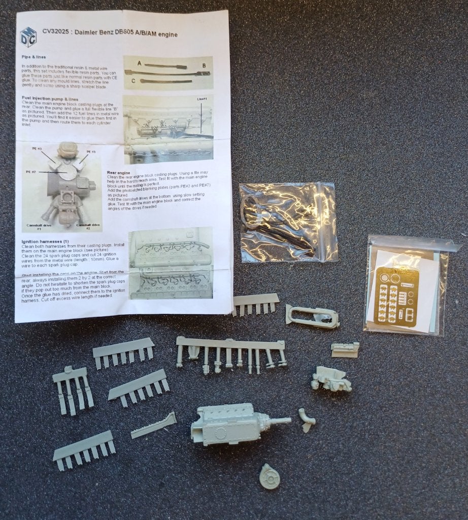 Moteur DB 605 pour Messerschmitt 109 1/32, Enlèvement ou Envoi, Neuf, Plus grand que 1:72, Avion