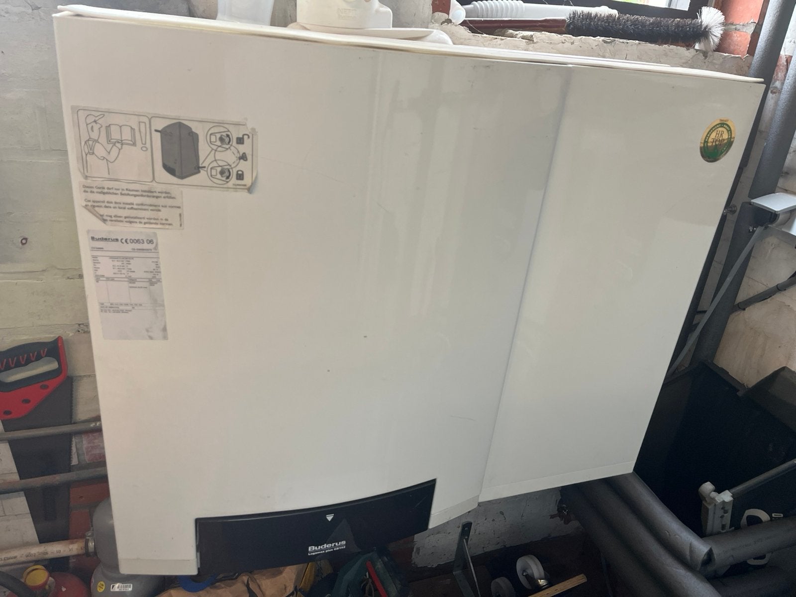 Buderus Logamax Plus gas condensatie brander, Ophalen, Gebruikt, Cv-ketel of Combi-ketel, Hoog rendement (Hr)