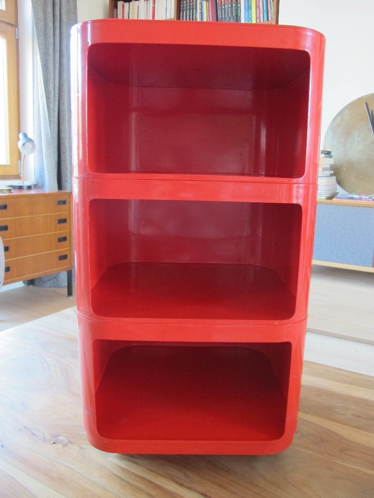 Meuble de rangement Componibili rouge Kartell Model 4970, Maison & Meubles, Enlèvement, Utilisé, Design année 60'