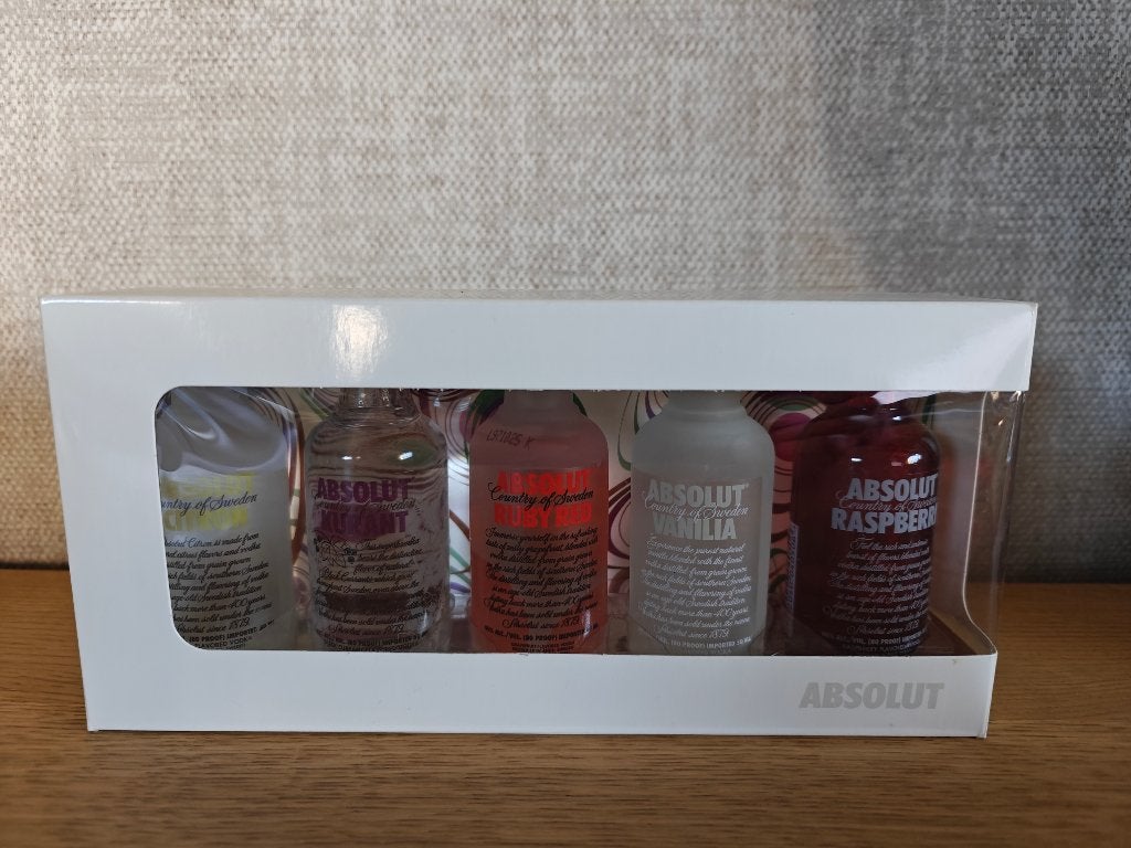 Vintage Absolut Vodka Miniaturen Gift Set (5x 50ml), Verzamelen, Merken en Reclamevoorwerpen, Nieuw, Gebruiksvoorwerp, Ophalen of Verzenden