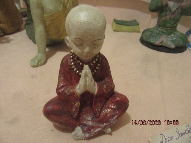 petite posture bouddhisme +-13cm x 9cm, Enlèvement ou Envoi, Utilisé, Religion