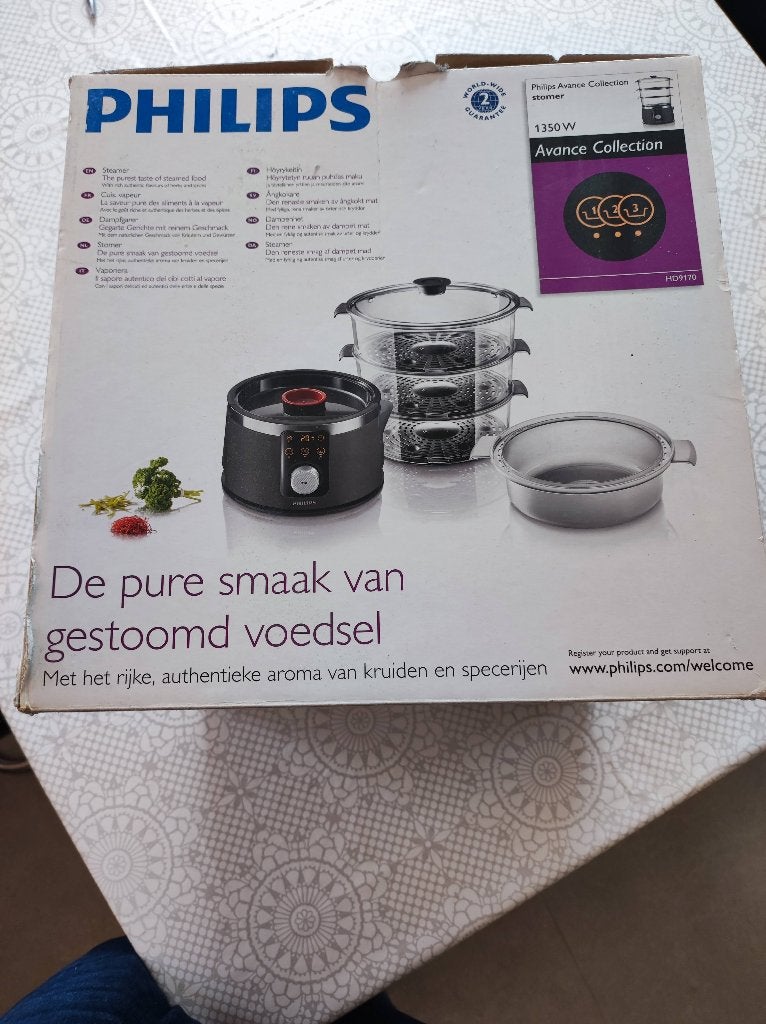 Philips HD9170 stoomkoker 9L 1350W, Elektronische apparatuur, Slowcookers, Ophalen, Timer, Gebruikt