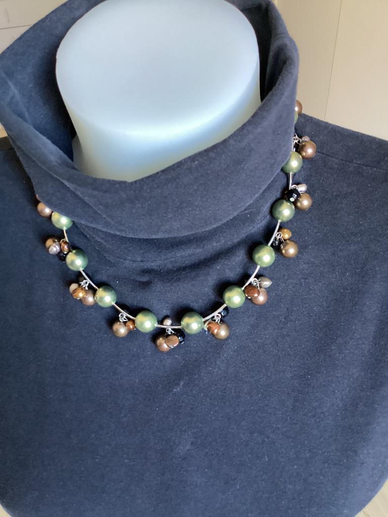 Collier Titto fait main, Enlèvement, Comme neuf, Or, Pierre ou Minéral