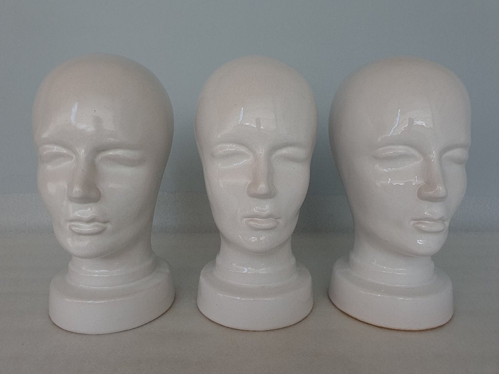 3 vintage keramieken hoofden (West-Germany), Antiek en Kunst, Ophalen of Verzenden