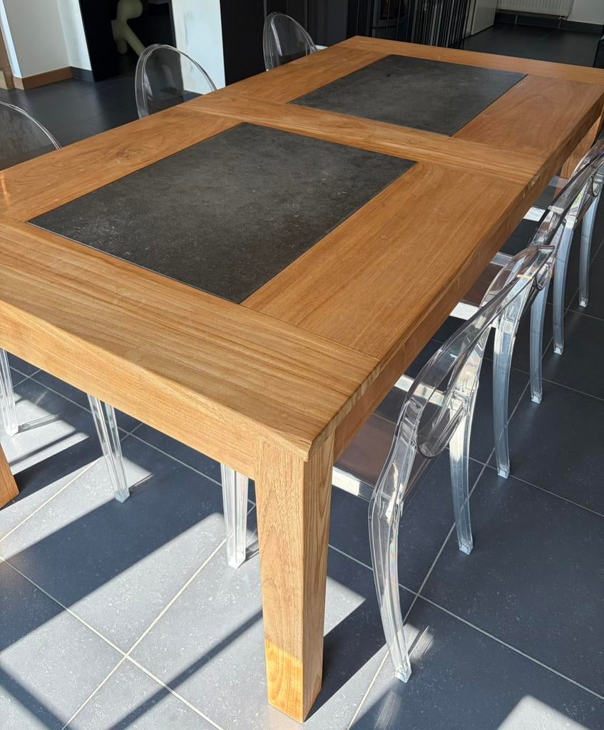 Table en teck, Enlèvement, Comme neuf, Teck