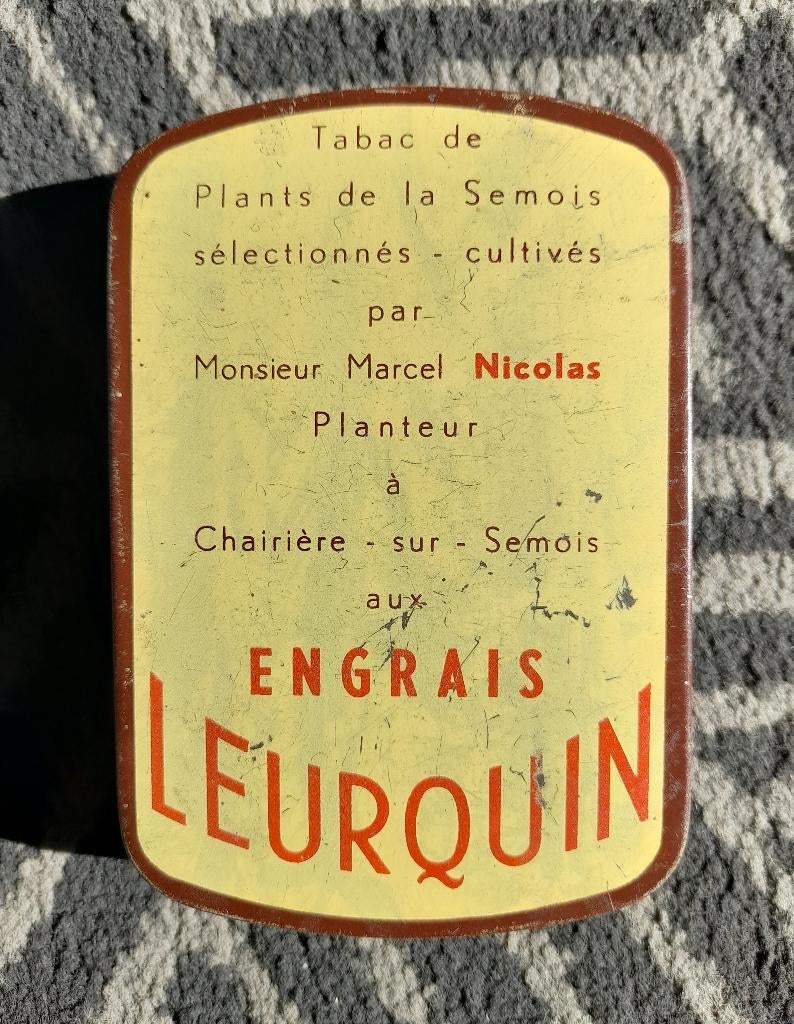 Boite à tabac Nicolas - Chairière - Semois - Leurquin, Envoi, Utilisé