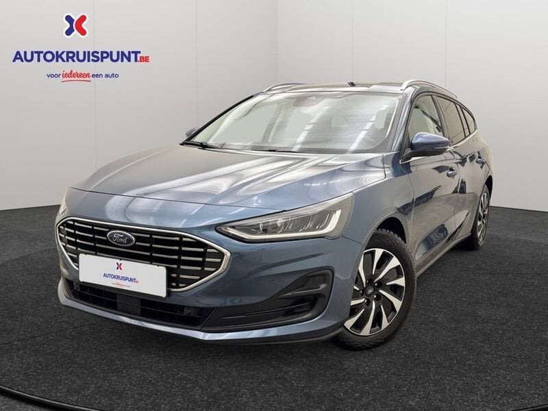 Ford Focus EcoBoost mHEV Active, Auto's, Stof, Gebruikt, Zwart, Blauw