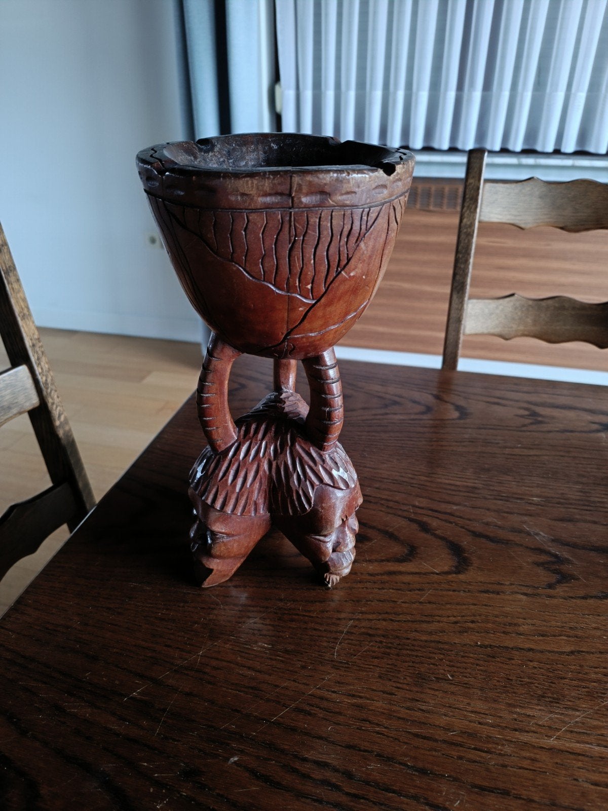 Houten asbak Congo, Antiek en Kunst, Antiek | Bestek, Ophalen