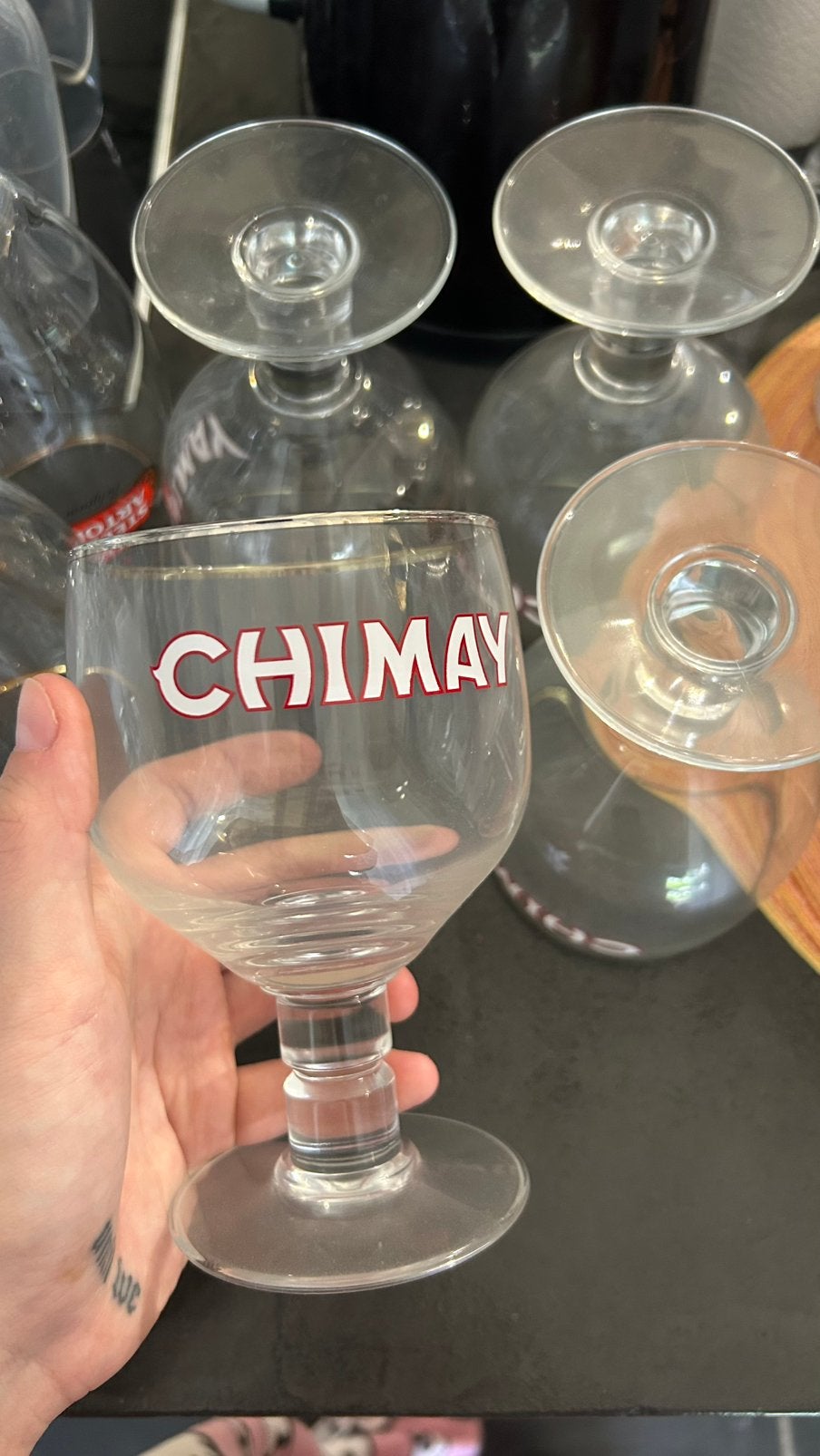 4 verres Chimay, Collections, Enlèvement, Neuf, Verre à bière