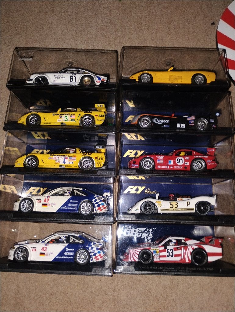 Lot 10 FLY-auto's naar keuze” (Scalextric, Ninco, Carrera), Overige merken, Racebaan, Ophalen of Verzenden, Zo goed als nieuw