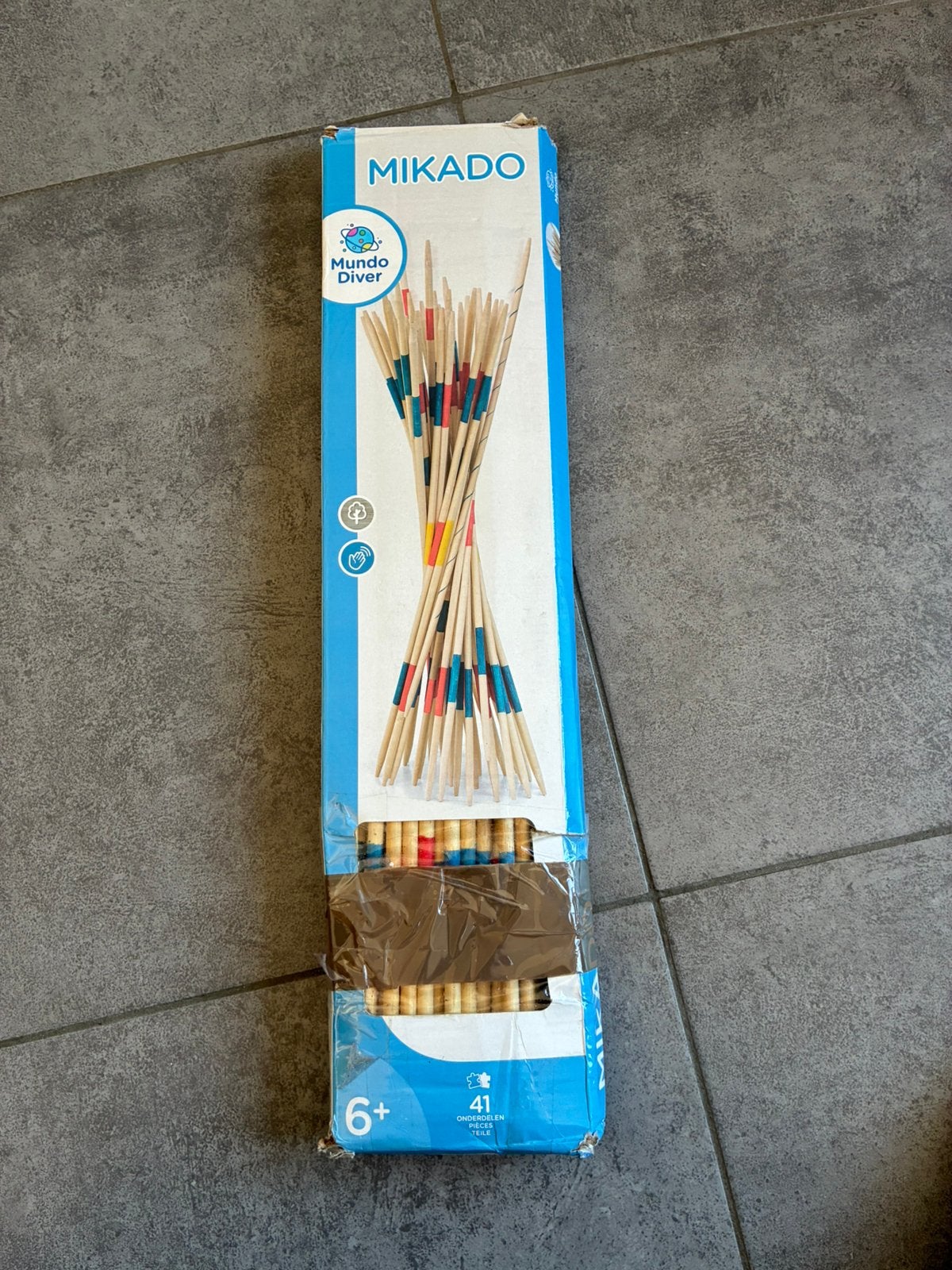 Ik geef Mikado Giant 41 stuks compleet, Kinderen en Baby's, Ophalen