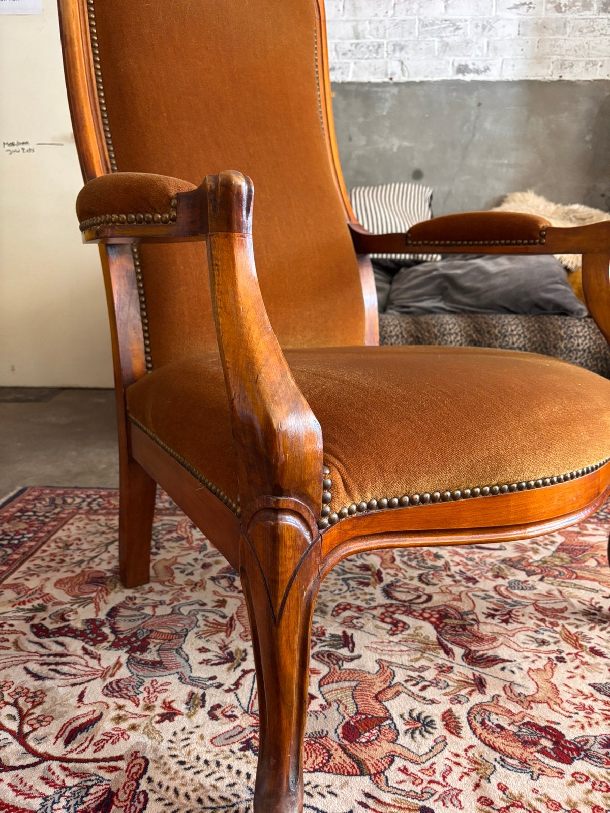 Oude mooie zetel, Huis en Inrichting, Fauteuils, Ophalen, Gebruikt