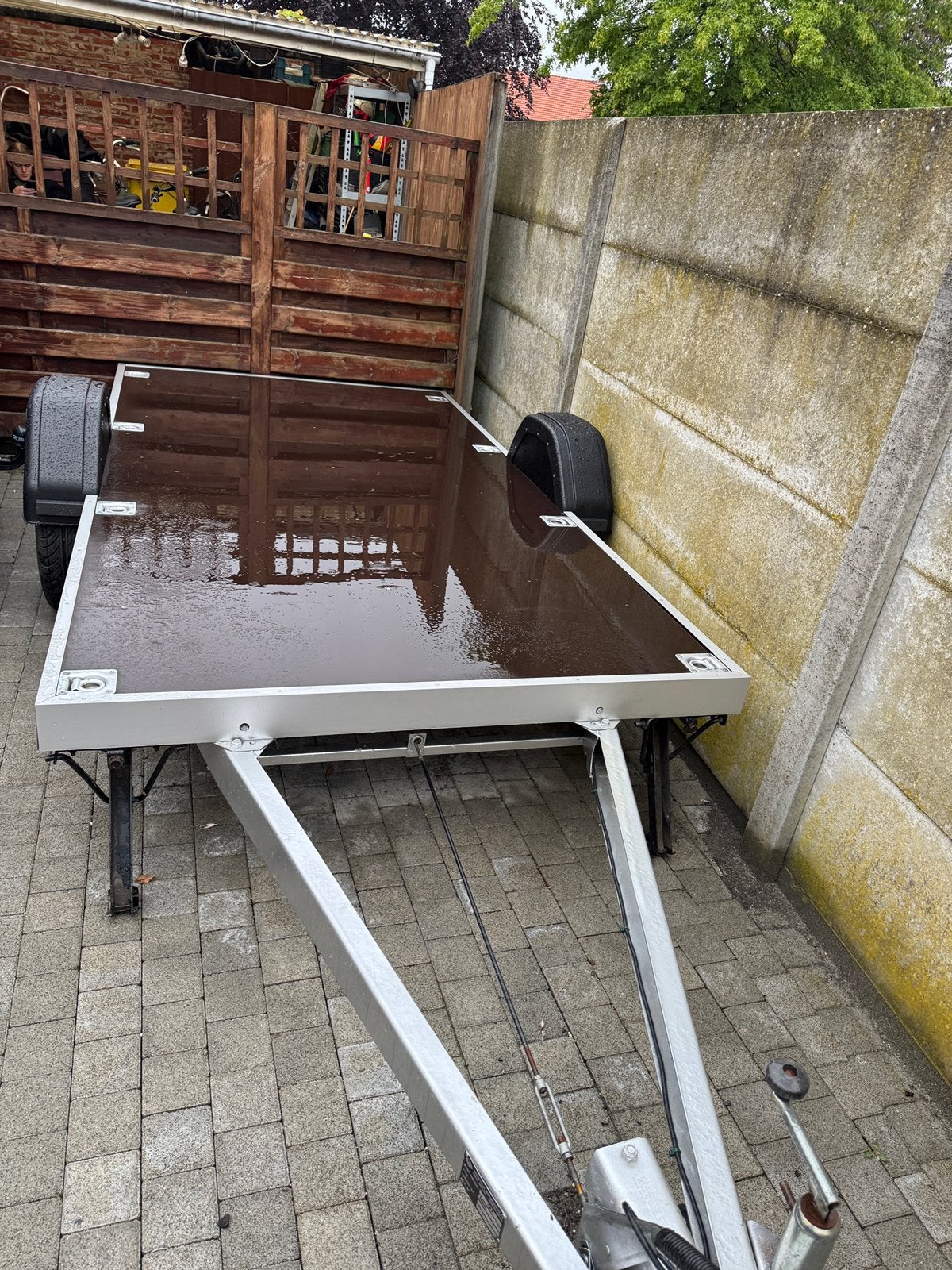 Aanhangwagen/platwagen/trailer 750KG, Ophalen, Zo goed als nieuw