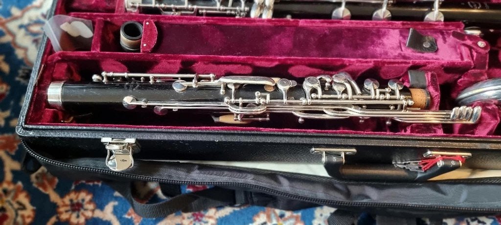 Wurlitzer basklarinet tot lage C, Ophalen, Overige typen, Zo goed als nieuw, Met koffer
