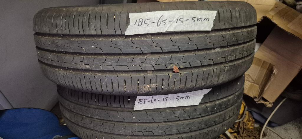 185/65/15 zomerbanden x2, Auto-onderdelen, Banden en Velgen, Ophalen, Gebruikt, 15 inch, 185 mm