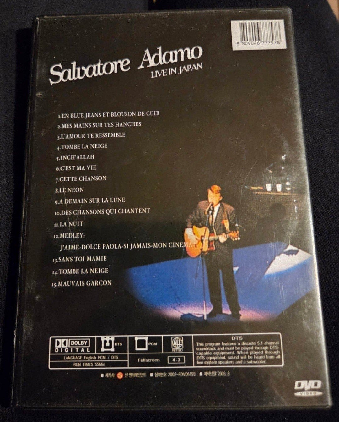 Salvatore Adamo en direct au Japon - DVD, Enlèvement ou Envoi, Concert