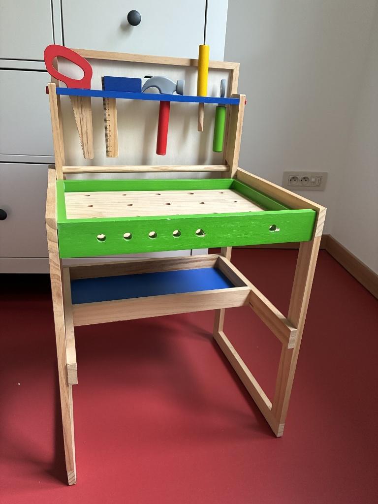 Houten werkbank speelgoed, Kinderen en Baby's, Ophalen, Gebruikt, Meubelstuk of Keukentje