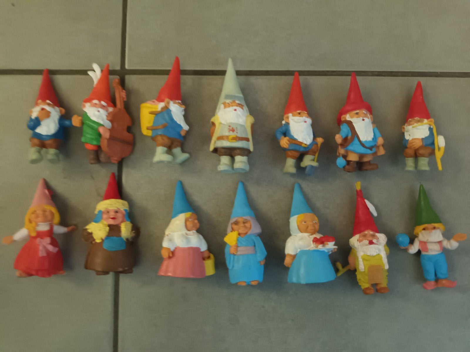 14 poppetjes David de Kabouter, Verzamelen, Ophalen of Verzenden