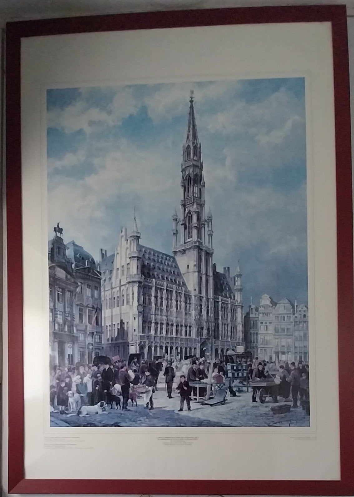 Lot de 2 grands cadres historiques « Bruxelles », Antiquités & Art, Art | Eaux-fortes & Gravures, Enlèvement