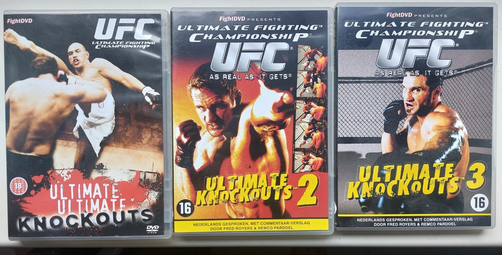 UFC Ultimate Knockouts 1 2 3 Dvds, Ophalen, Zo goed als nieuw