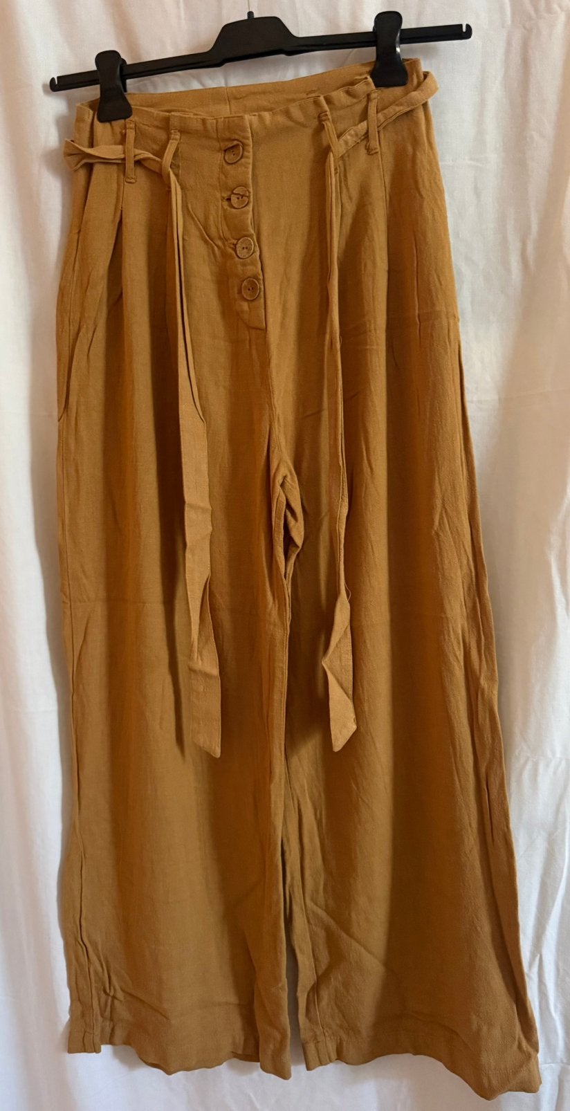 Dames wijde broek bruin maat M, Ophalen of Verzenden, Zo goed als nieuw, Maat 38/40 (M), Bruin