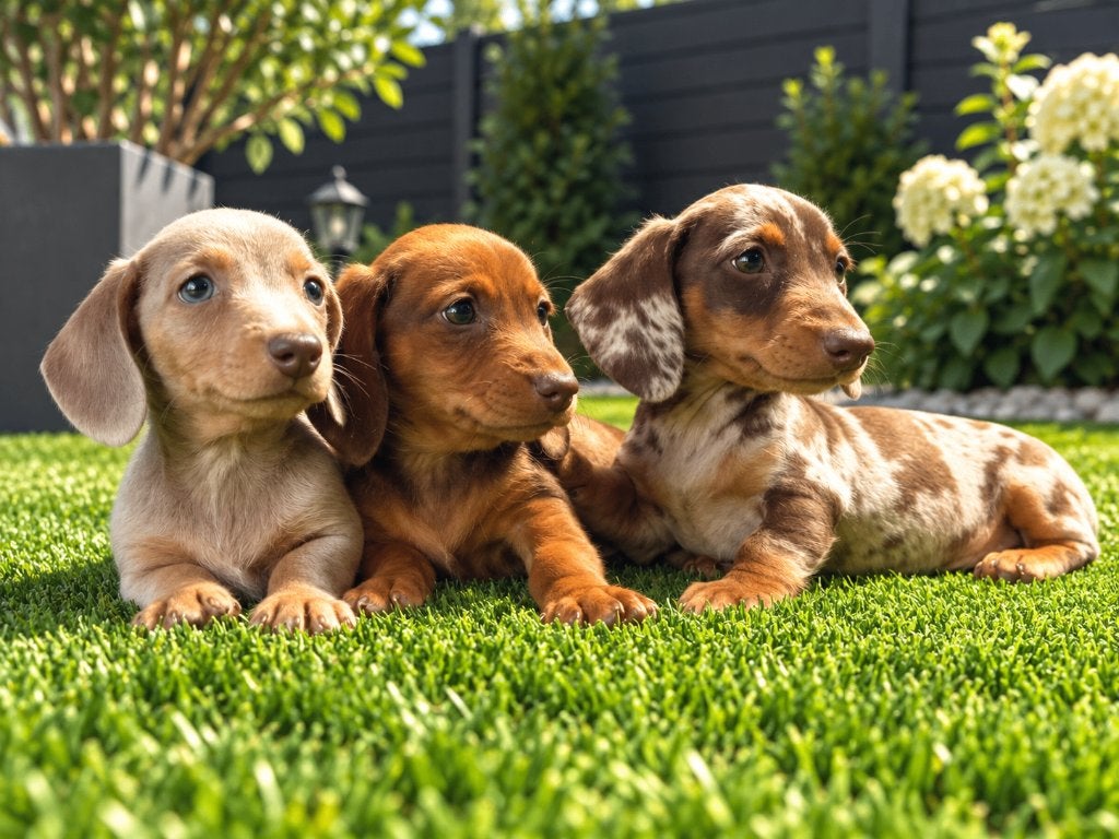 Dwergteckel korthaar teckel kort harige dachshund, Poils courts, Maladie de Carré (chiens), 8 à 15 semaines, Plusieurs