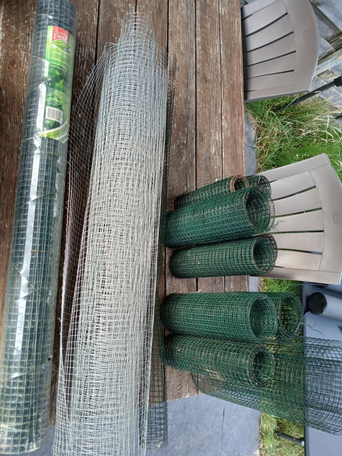 Kippengaas verzinkt 12,7 mm – volledige rol + diverse resten, Tuin en Terras, Gaas en Draad, Ophalen