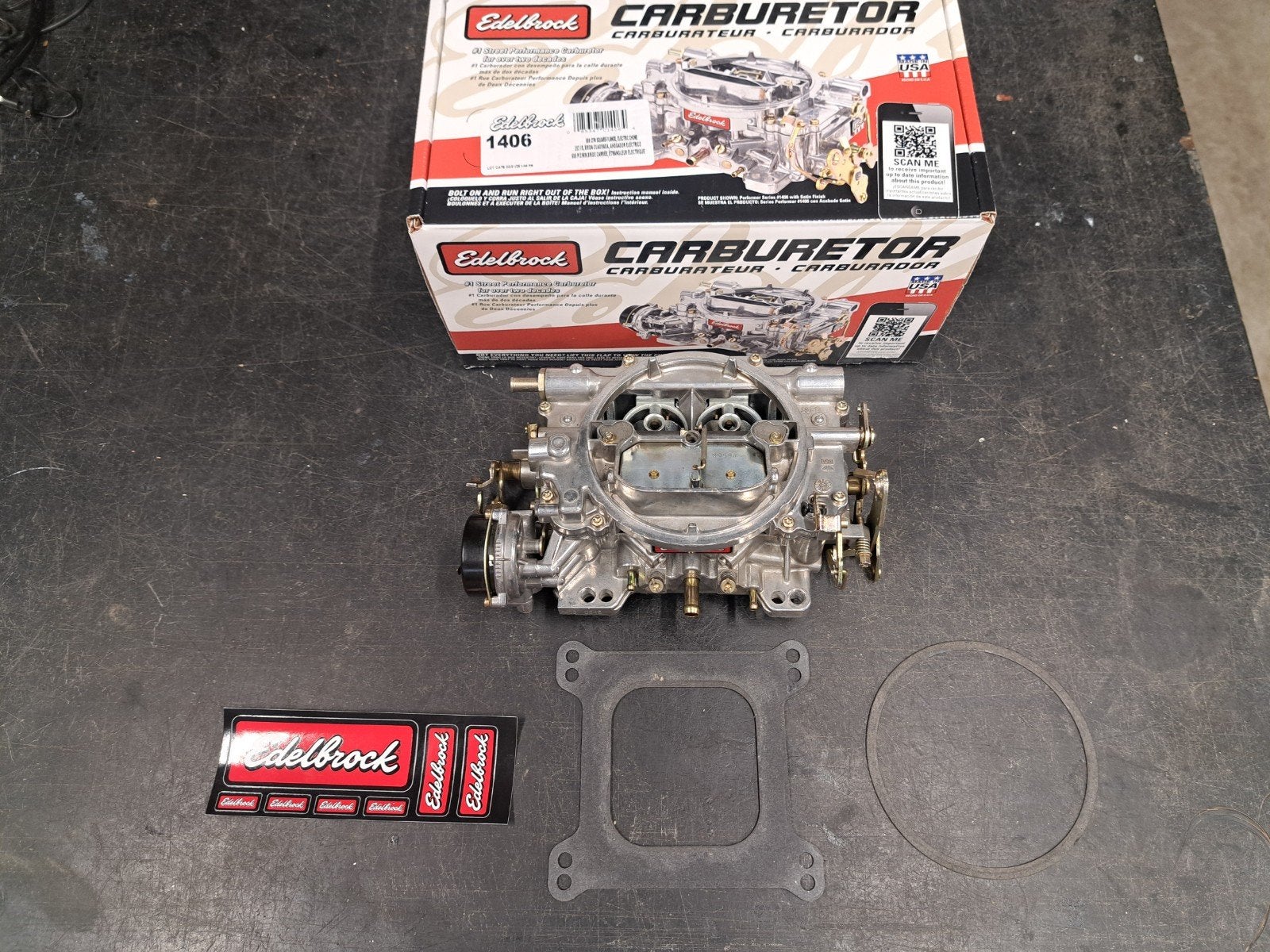 Edelbrock carburator 1406, Ophalen