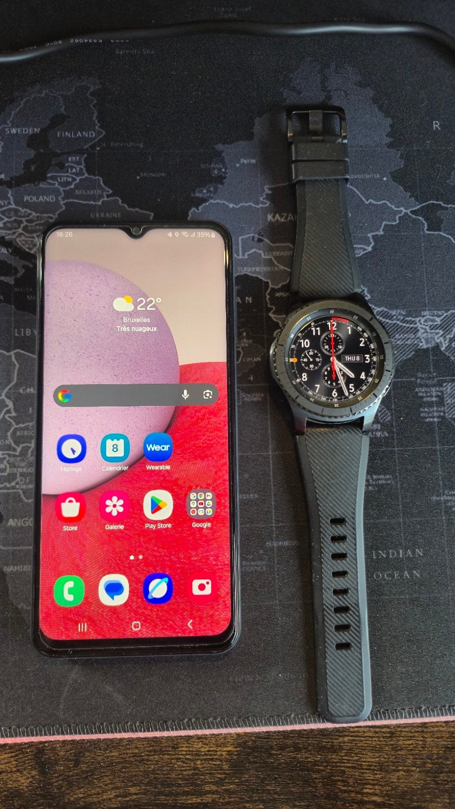 Samsung Galaxy A13+ Gear S3 Frontier, Gebruikt, Overige modellen, Zwart, Touchscreen