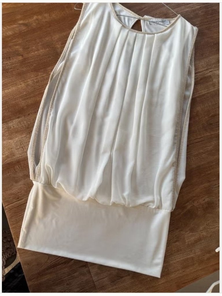 Blouse vintage taille S, Enlèvement ou Envoi, Comme neuf, Taille 36 (S), Blanc