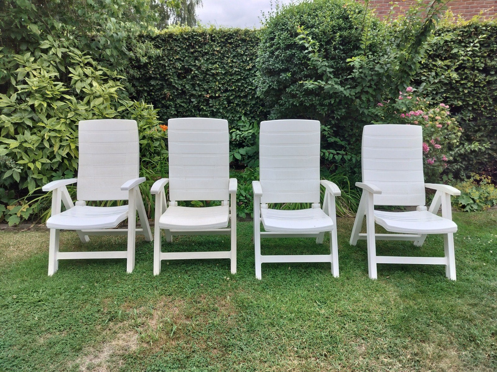 Vier Stevige Tuinstoelen Jardin, Tuin en Terras, Ophalen
