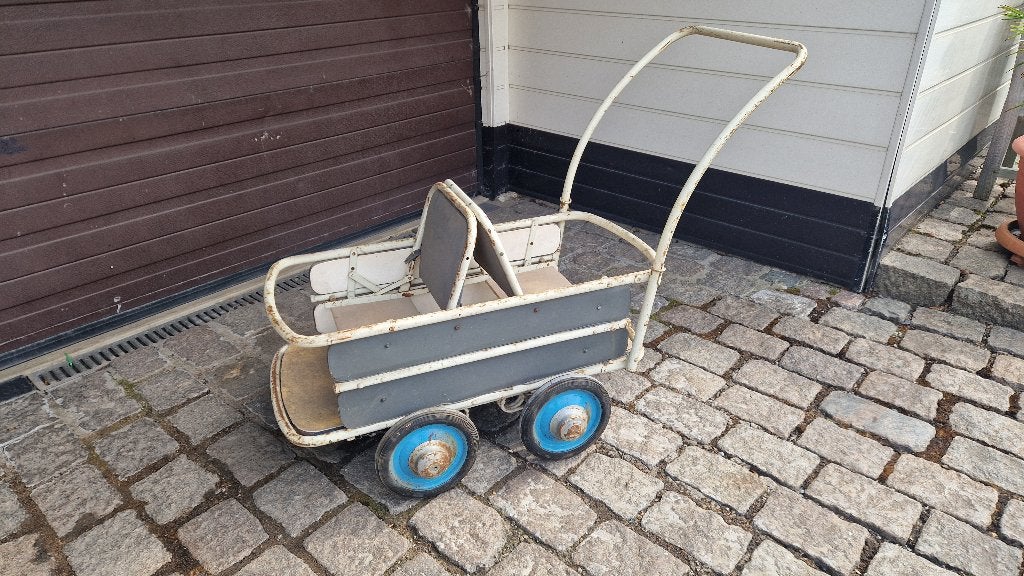 Antieke kinderwagen voor 2 van Torck, jaren 40, Ophalen