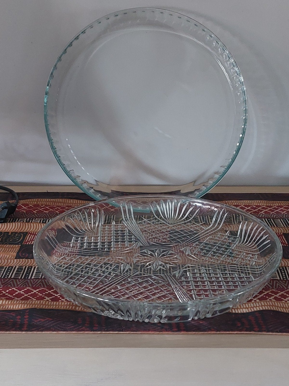 Glazen taartschotels met diam. 28 cm, Huis en Inrichting, Ophalen of Verzenden